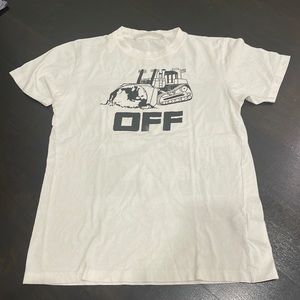 Off White World is a Caterpillar T Shirt (size small)